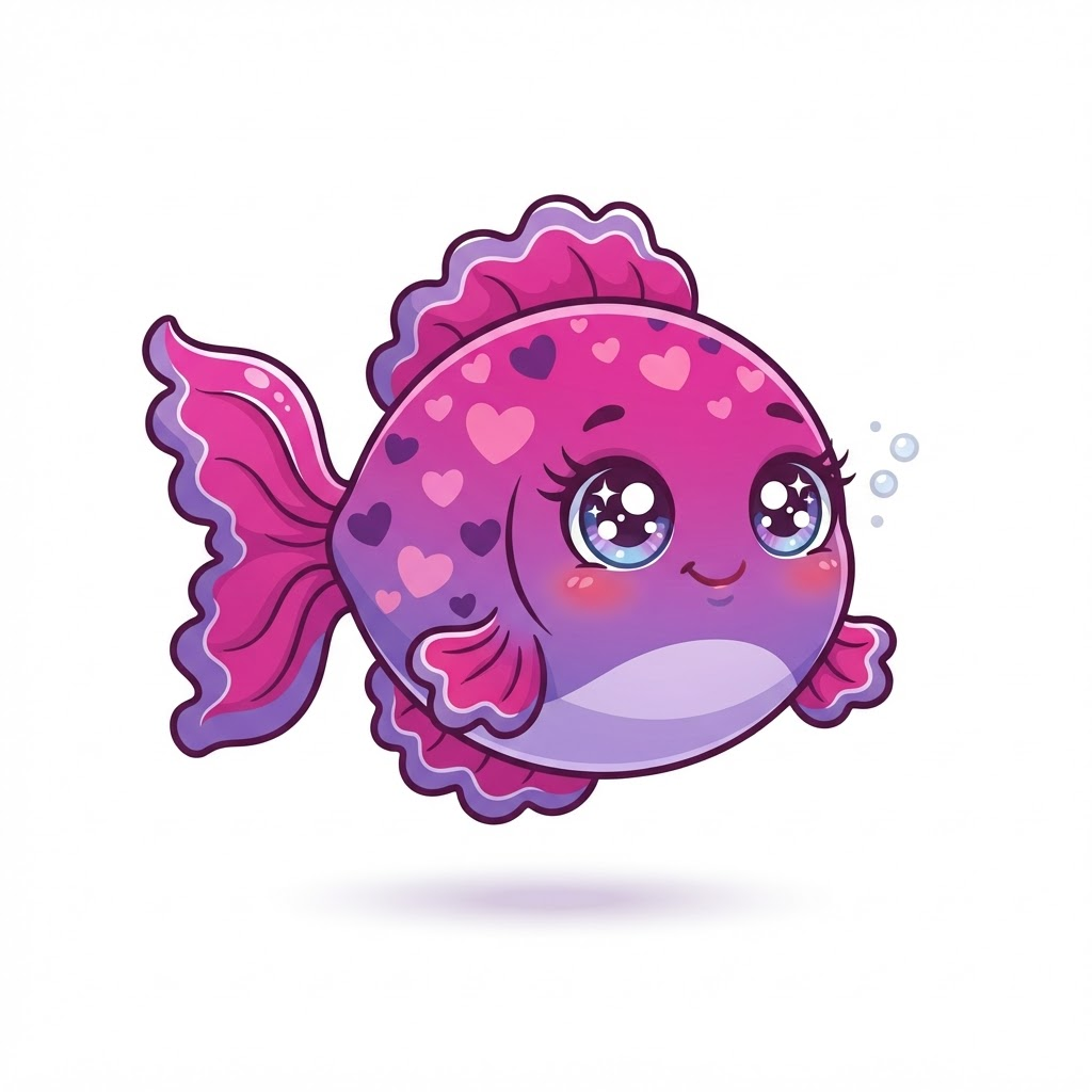 Bubblegum Heart, a generated fish specimen