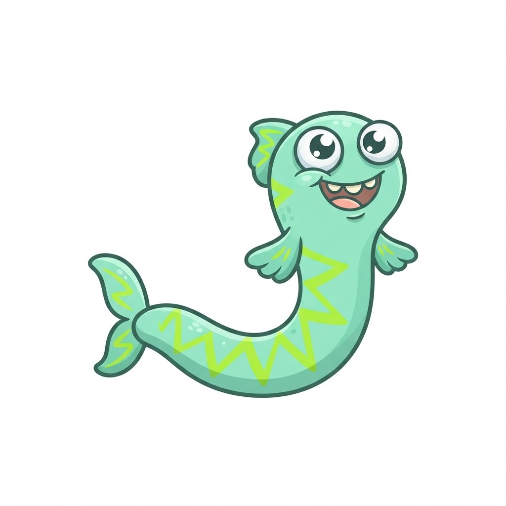 Noodle Zoomer, a generated fish specimen